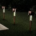 Pure Garden 12.2 Stainless Steel Outdoor Solar Path Lights, Bronze, 12PK 50-LG1069